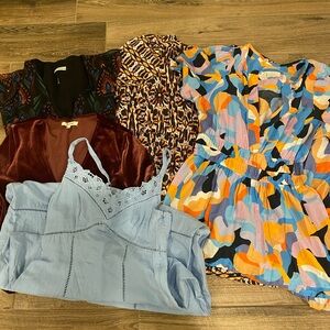 Anthropologie & More Dress Bundle Blue and Multicolor Size XS Small